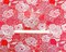 Red-White Poly Floral Printed Chiffon Woven Fabric By the Yard